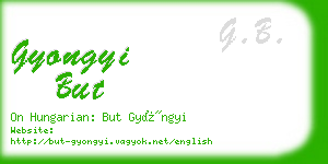 gyongyi but business card